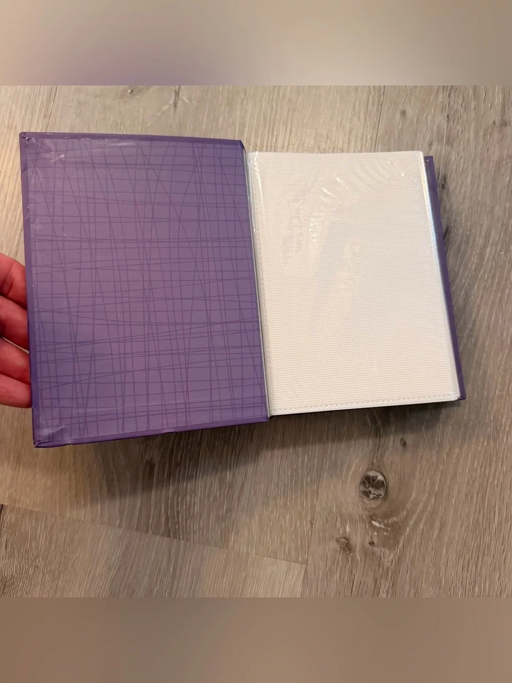 Vintage Y2K purple embossed memories  photo album